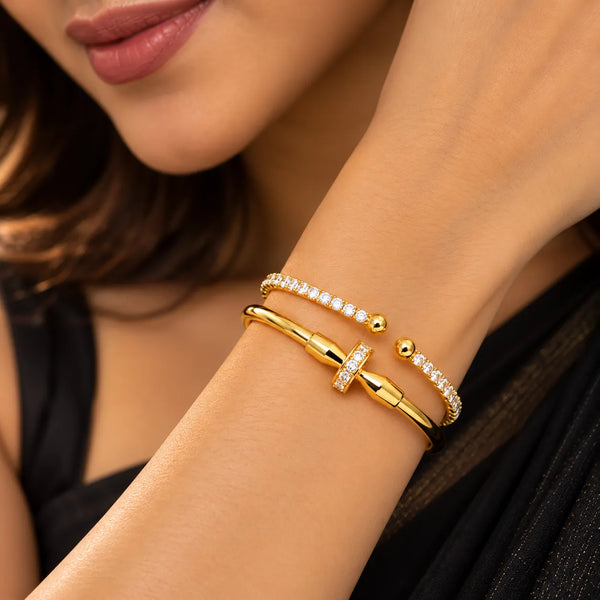 Aurelia Crystal Wrap Cuff Bracelet