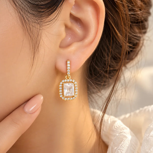 Crystal Radiance White Drop Earrings