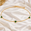 Elara Emerald Heart Gold Waist Chain