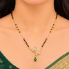 Emerald Butterfly Crystal Drop Mangalsutra
