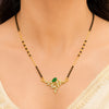 Emerald Grace Leaf Crystal Mangalsutra