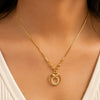 Eternal Circle Rose Gold Crystal Necklace