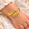 Elowen Golden Leaf Cuff Kids Bracelet