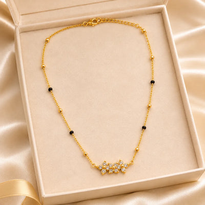 Golden Sparkle Floral Mangalsutra