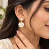 Ivory Blossom Pearl Drop Earrings