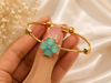 Mint Clover Charm Bracelet