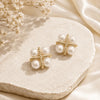 Pearl Knot Stud Earrings