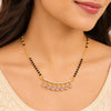 Rosy Sparkle Pink Crystal Drop Mangalsutra