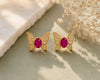Ruby Flutter Butterfly Stud Earrings