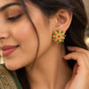 Varnika Emerald Floral Stud Earrings