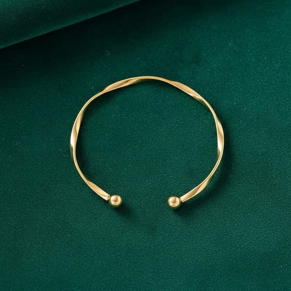 Velisse Twist Cuff Bangle Bracelet