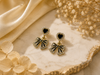 Love Pearl Bow Earrings
