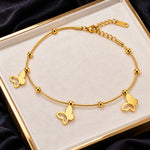 Aurelia Butterfly Charm Anklet 2