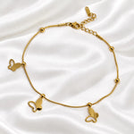 Aurelia Butterfly Charm Anklet 3