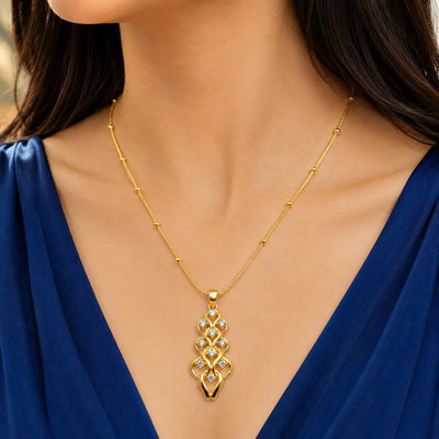 Aurelia Crystal Cascade Pendant Necklace