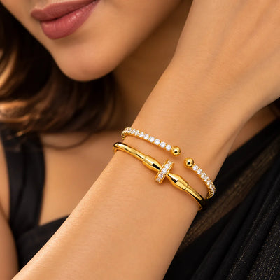 Aurelia Crystal Wrap Cuff Bracelet