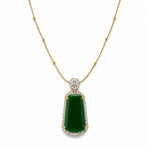Aurelia Emerald Halo Pendant Necklace 2