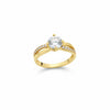 Aurevia Solitaire Twist Crystal Ring