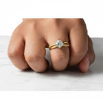 Aurevia Solitaire Twist Crystal Ring 4