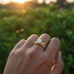 Aurevia Solitaire Twist Crystal Ring 3