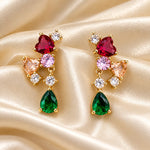 Avira Multicolour Heart Drop Earrings 3