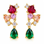 Avira Multicolour Heart Drop Earrings 4