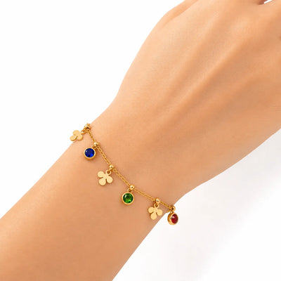 Bloom & Gem Charm Bracelet