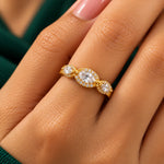 Celeste Marquise Halo Ring 2