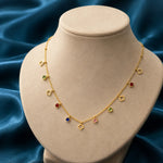 Celeste Multicolour Clover Charm Necklace 3