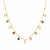 Celeste Multicolour Clover Charm Necklace