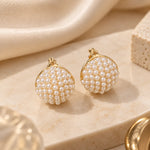 Celestia Pearl Cluster Hoop Earrings 2