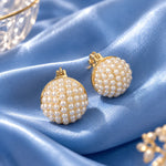 Celestia Pearl Cluster Hoop Earrings 3