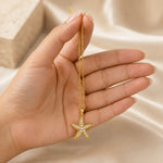 Celestial Starfish Crystal Pendant Necklace 4