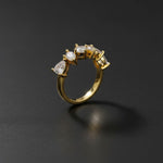 Celestine Mixed-Cut Crystal Ring 2