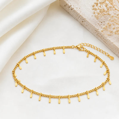 Golden Tassel Charm Anklet