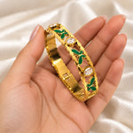 Emerald Clover Crystal Bracelet 4