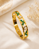 Emerald Clover Crystal Bracelet