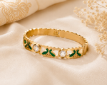 Emerald Clover Crystal Bracelet 2