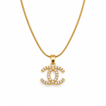 Crystal Luxe Monogram Necklace 3