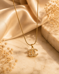 Crystal Luxe Monogram Necklace 4