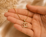 Crystal Luxe Monogram Necklace 5