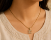Crystal Luxe Monogram Necklace