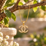 Crystal Luxe Monogram Necklace 4