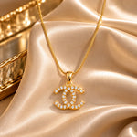 Crystal Luxe Monogram Necklace 5