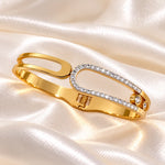 Elara Crystal Link Gold Bracelet 3