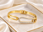Elara Crystal Link Gold Bracelet 4