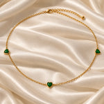 Elara Emerald Heart Gold Waist Chain 3