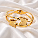 Elara Golden Butterfly Cuff Kids Bracelet 3