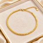 Elara Golden Cube Chain Anklet 3