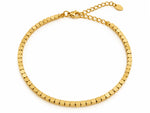Elara Golden Cube Chain Anklet 4